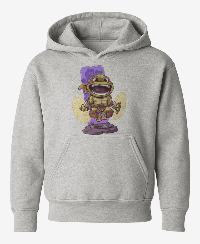 Poleron de niño Gris Melange de Chibi Mikey