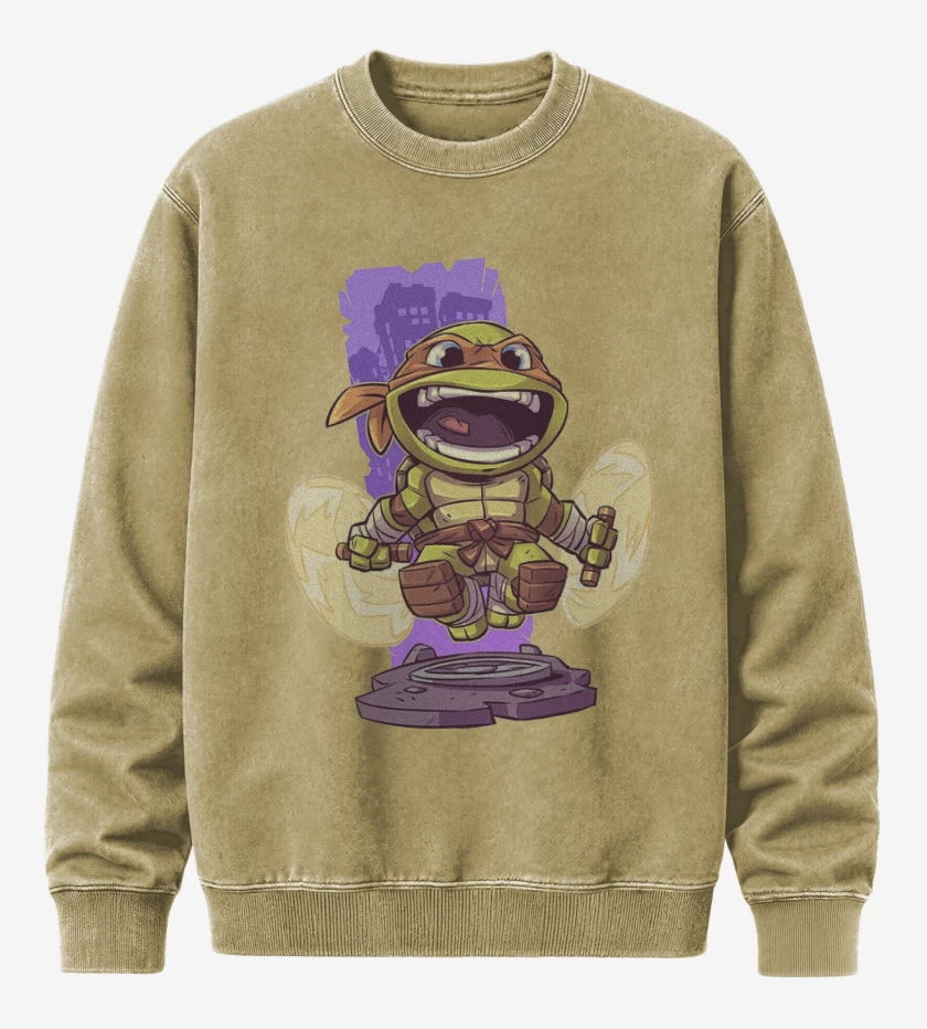 Poleron Polo Acid Wash Beige de Chibi Mikey