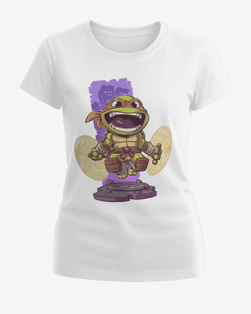 Polera de Mujer Blanco de Chibi Mikey