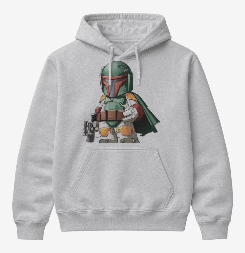 Poleron Canguro básico Gris Melange de Chibi Bobba Fet