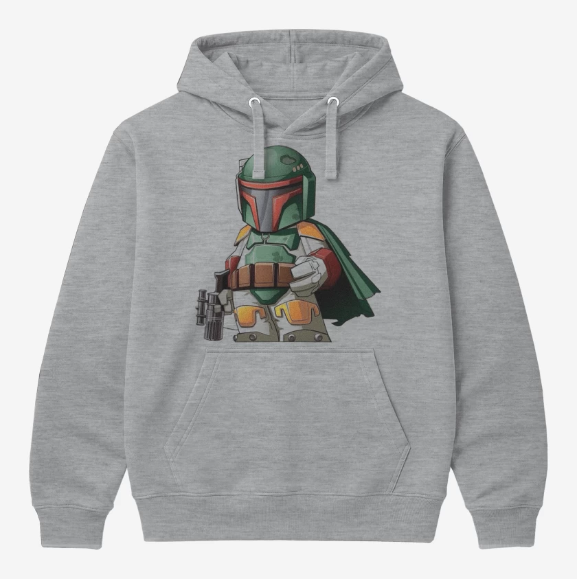 Polerón Canguro Gris Melange de Chibi Bobba Fet