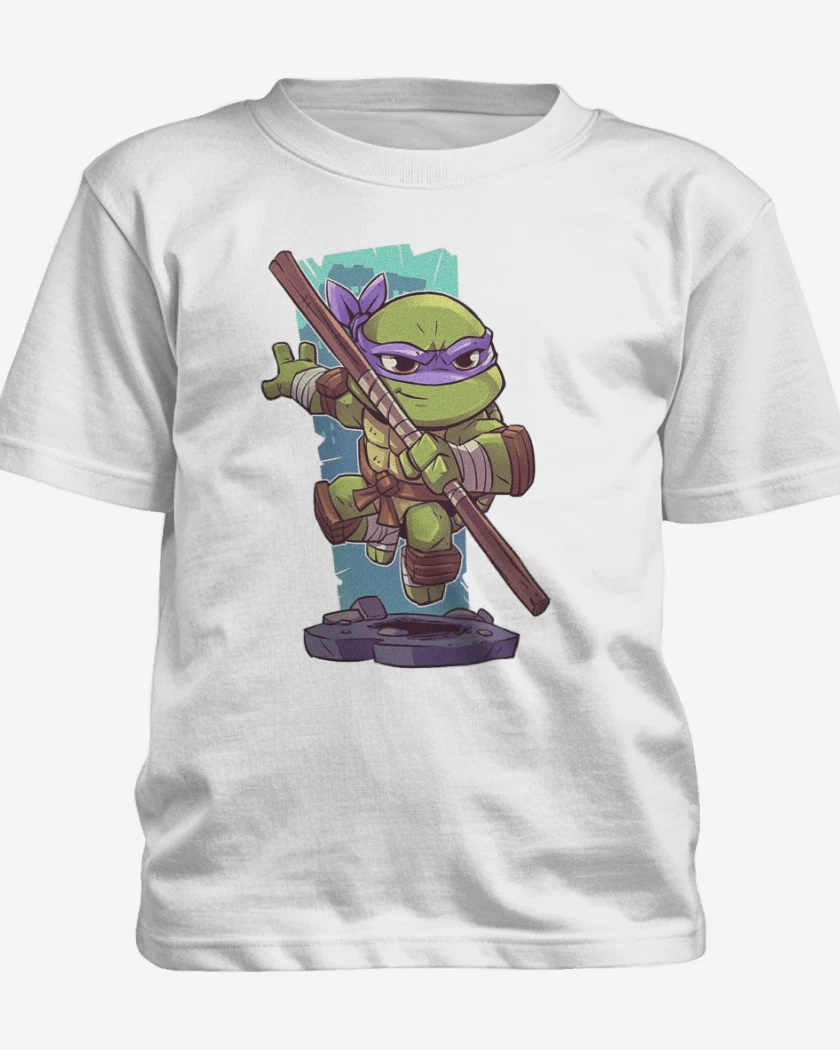 Polera de niño Blanco de Chibi Donatello