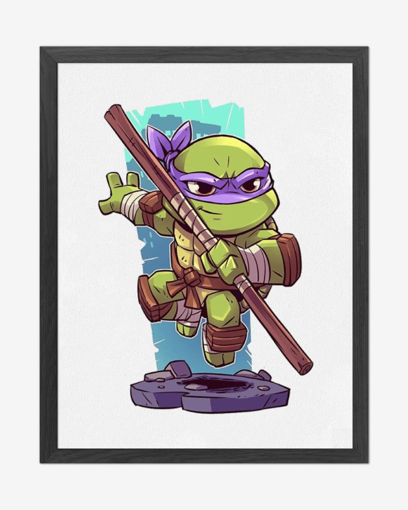 Cuadro decorativo Blanco de Chibi Donatello