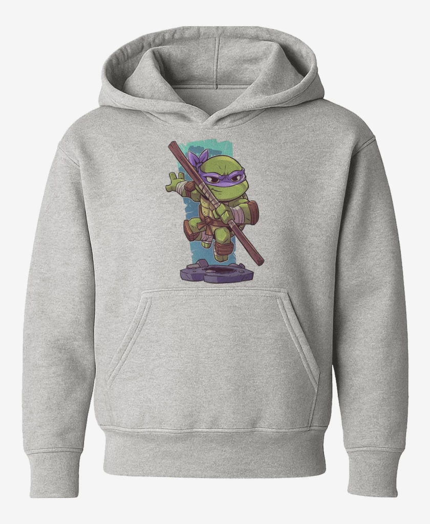 Poleron de niño Gris Melange de Chibi Donatello