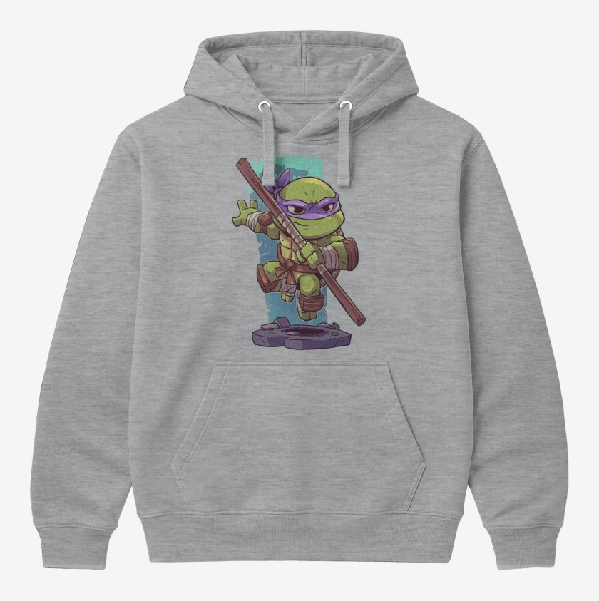Polerón Canguro Gris Melange de Chibi Donatello