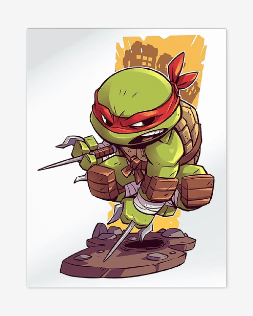 Print metalico Blanco de Chibi Ralph