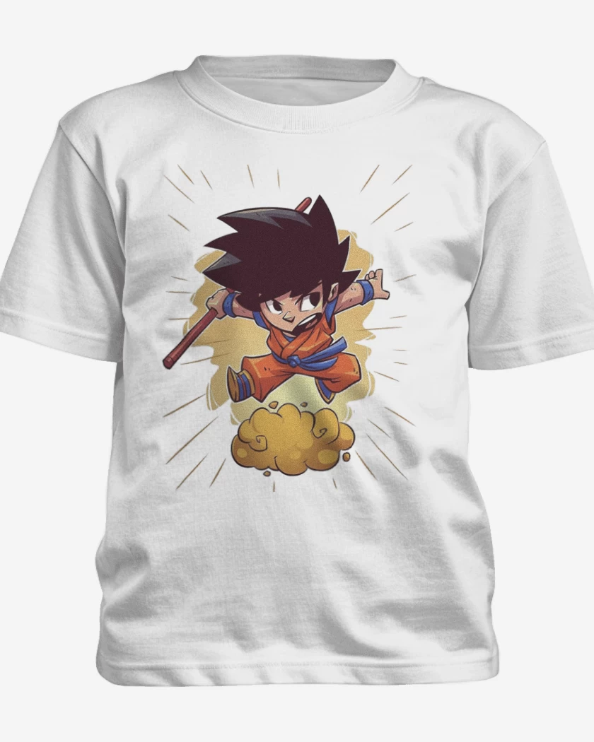 Polera de niño Blanco de Chibi Goku