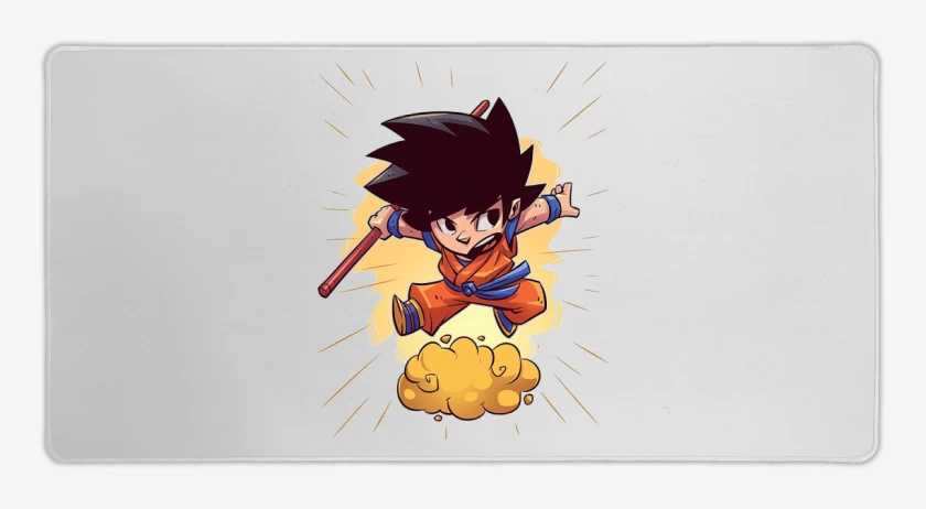 Mouse pad Gamer Blanco de Chibi Goku