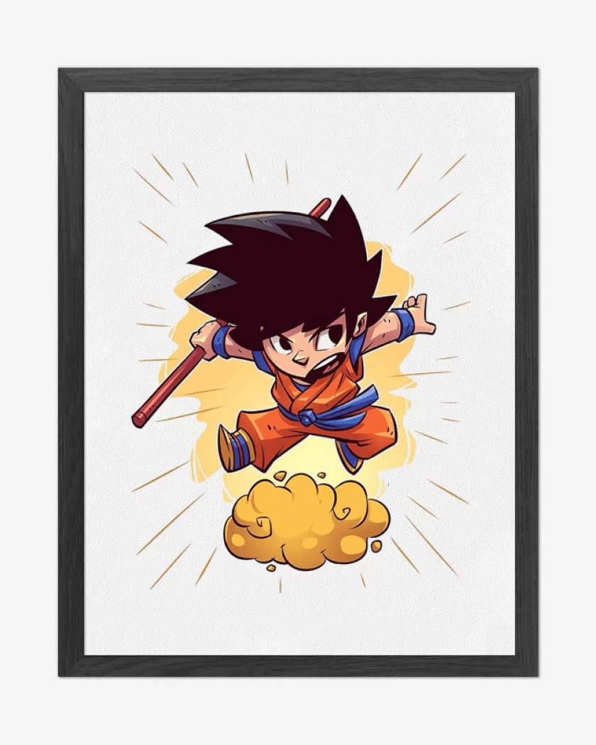 Cuadro decorativo Blanco de Chibi Goku
