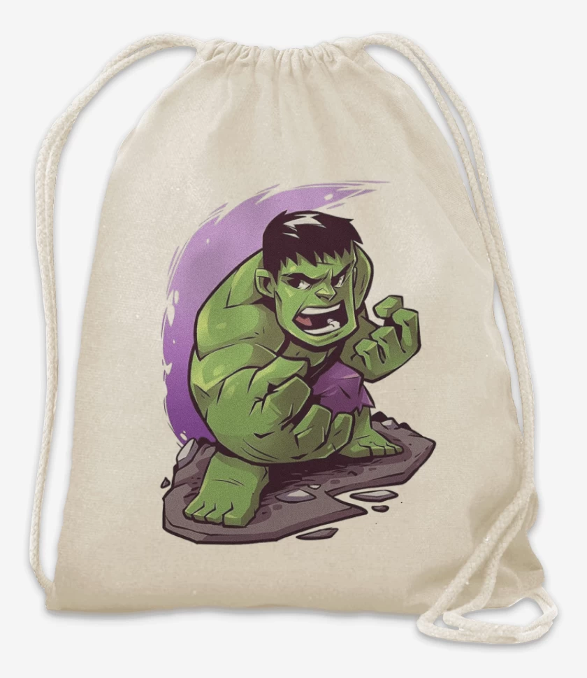 Mochila Blanco de Chibi Hulk