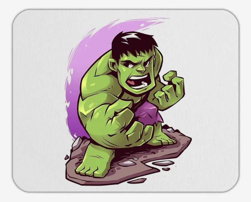 Mousepad Blanco de Chibi Hulk