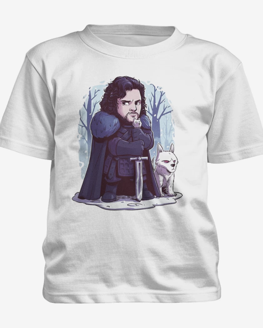 Polera de niño Blanco de Chibi GOT