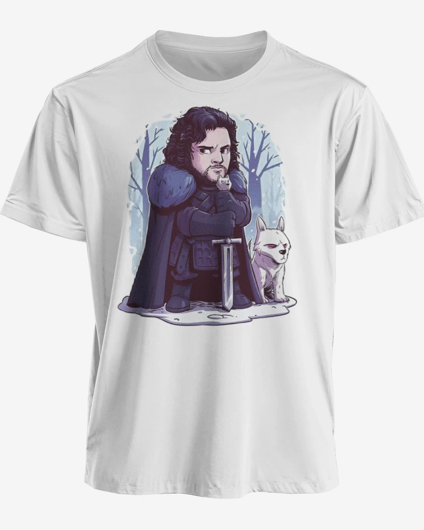 Polera premium Blanco de Chibi GOT