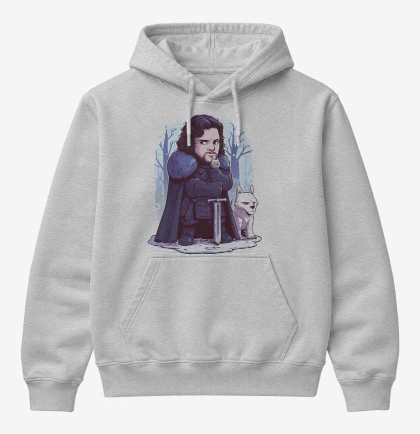 Poleron Canguro básico Gris Melange de Chibi GOT