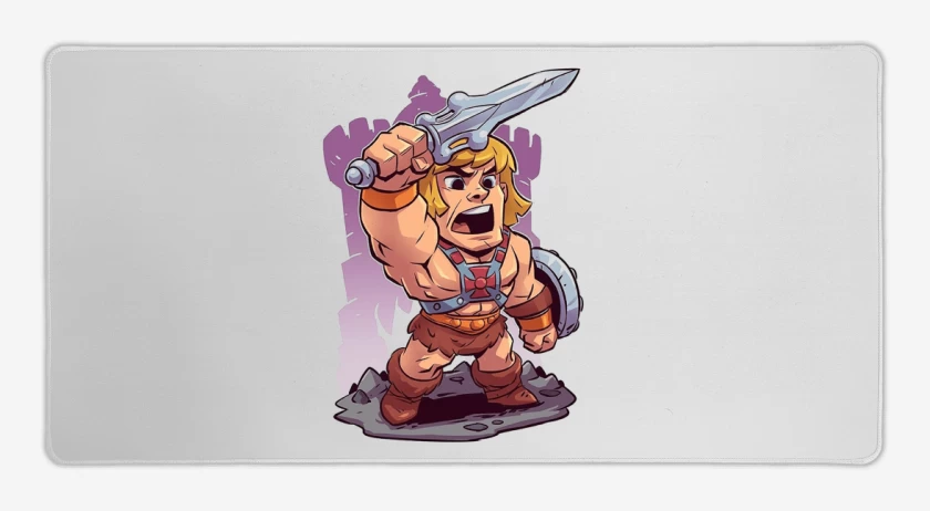 Mouse pad Gamer Blanco de Chibi He Man