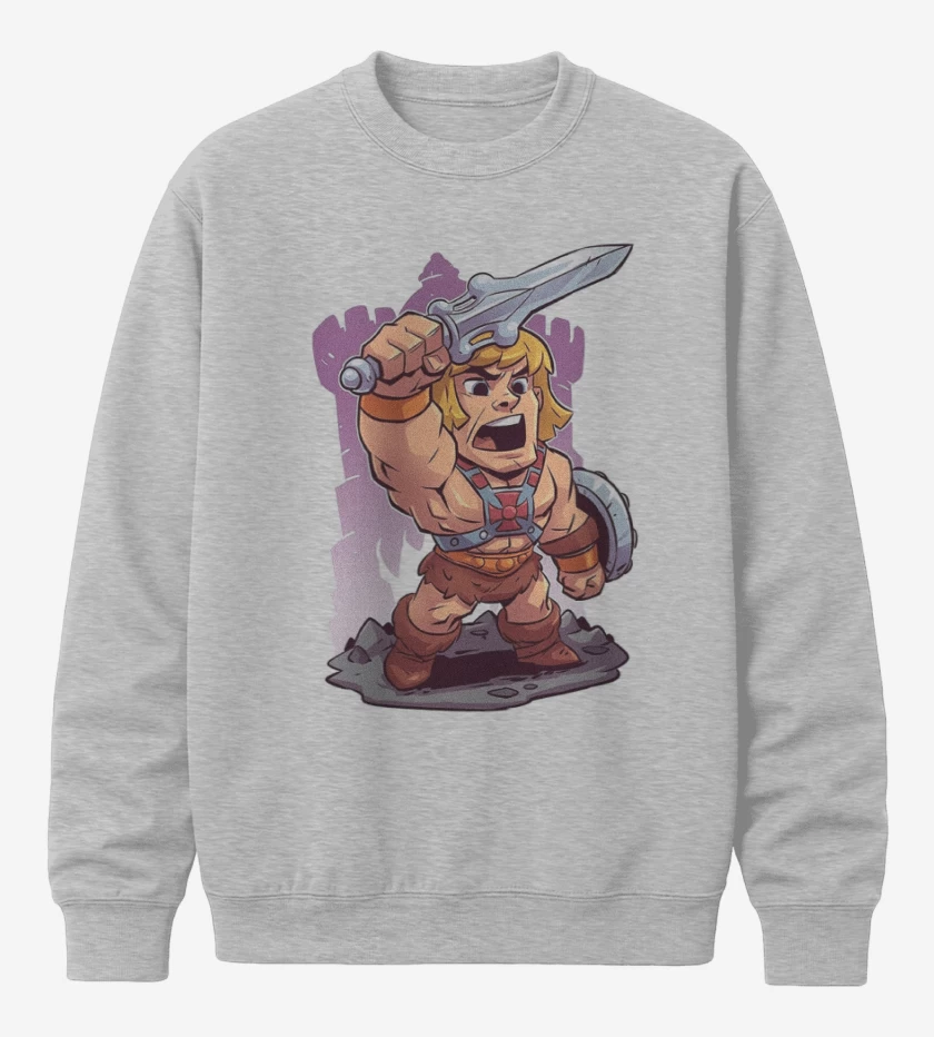 Poleron polo Gris Melange de Chibi He Man