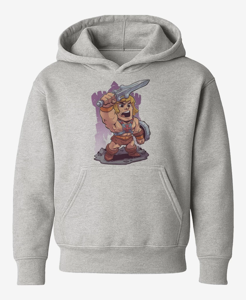 Poleron de niño Gris Melange de Chibi He Man