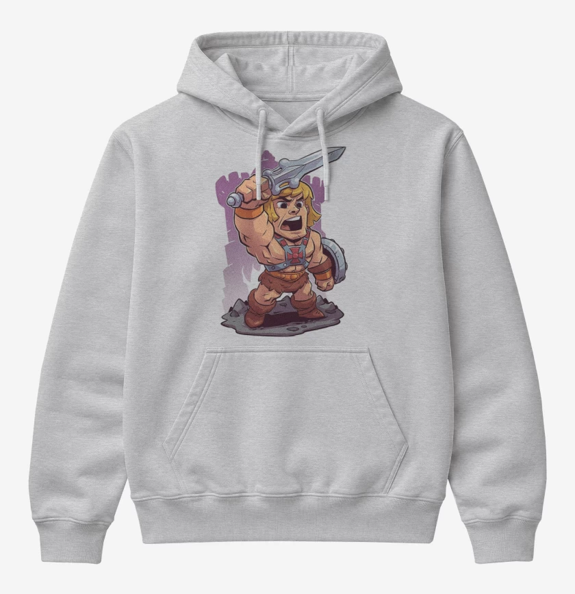 Poleron Canguro básico Gris Melange de Chibi He Man