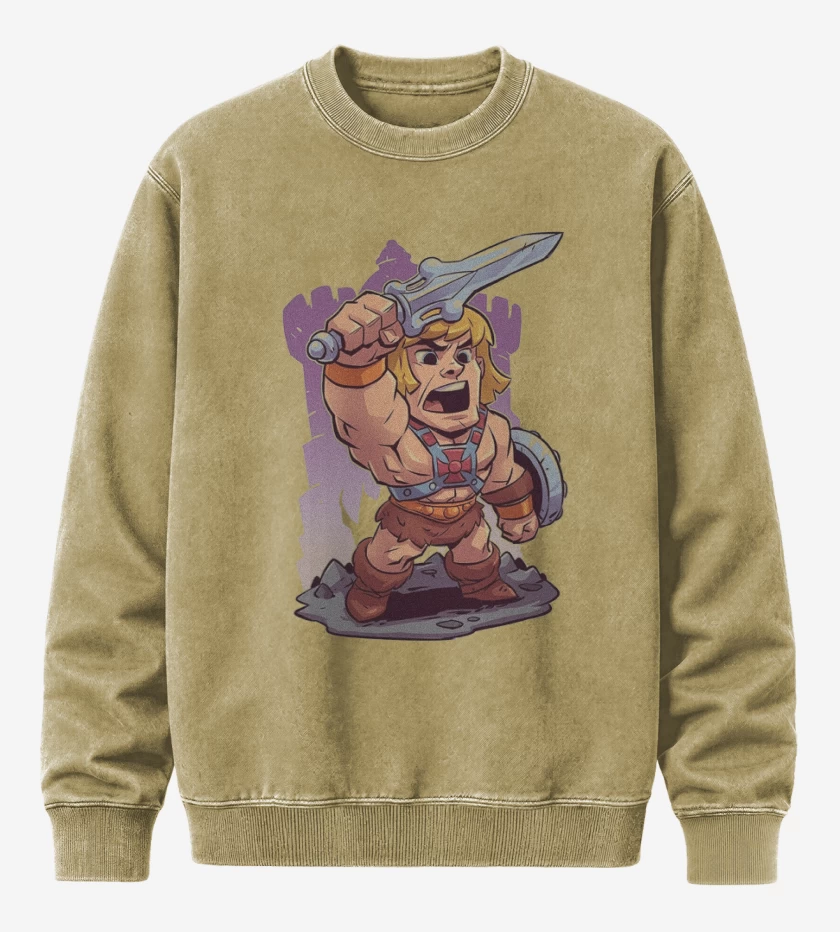 Poleron Polo Acid Wash Beige de Chibi He Man