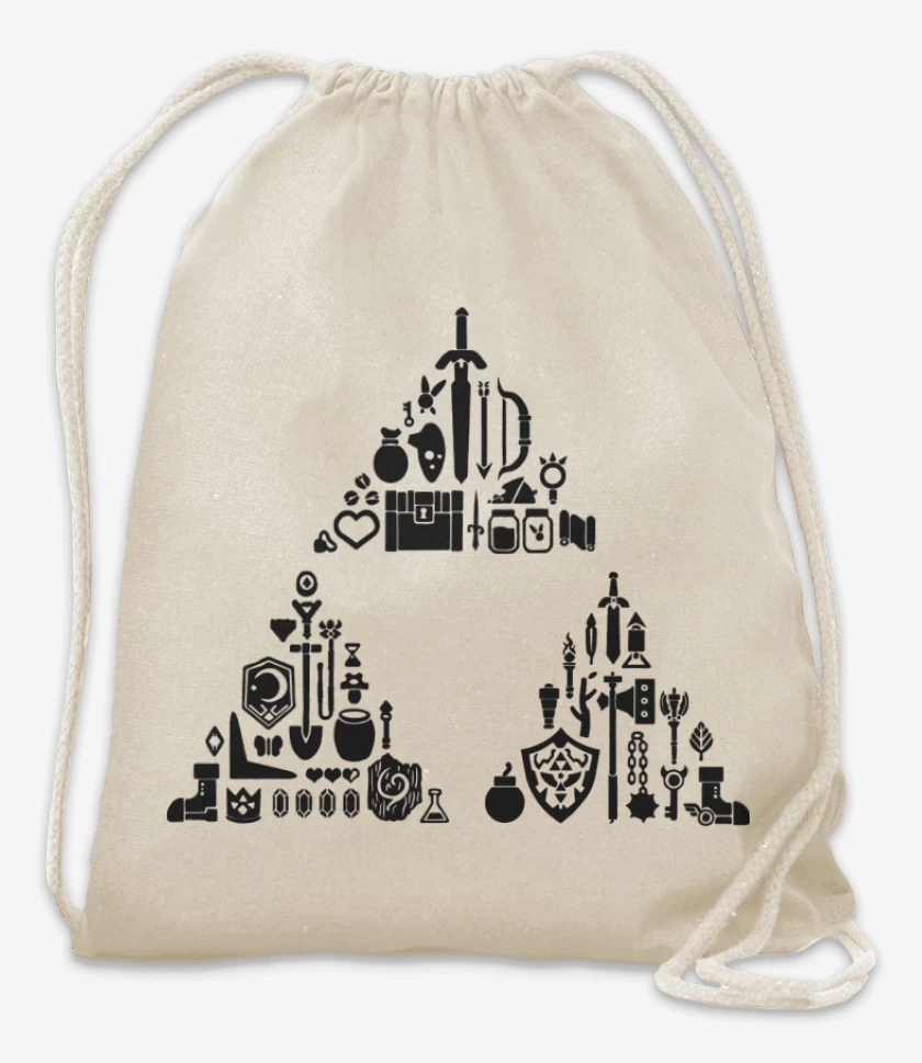 Mochila Blanco de The Legend Of Zelda - Items Triforce