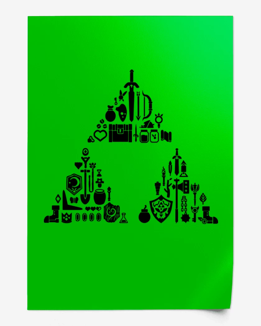 Print The Legend Of Zelda - Items Triforce