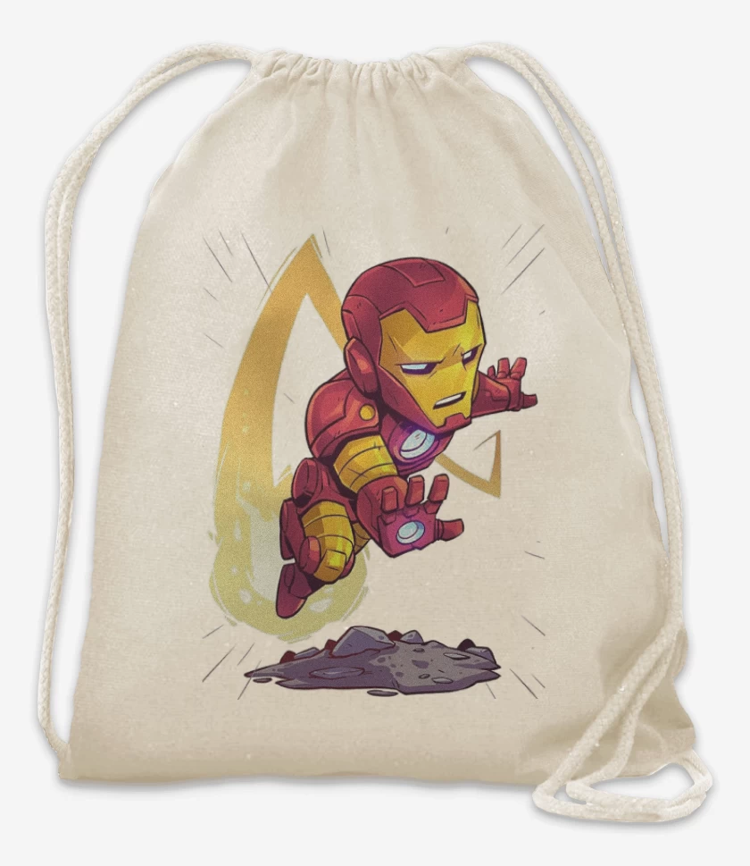 Mochila Blanco de Chibi Iron Man