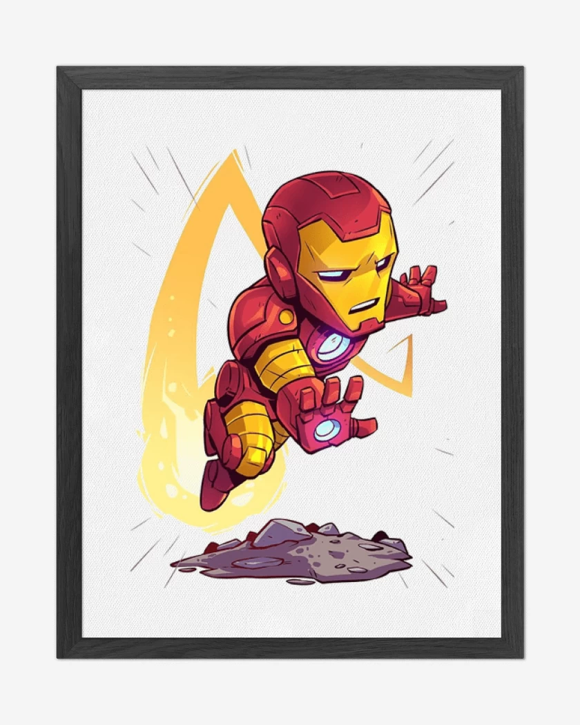 Cuadro decorativo Blanco de Chibi Iron Man