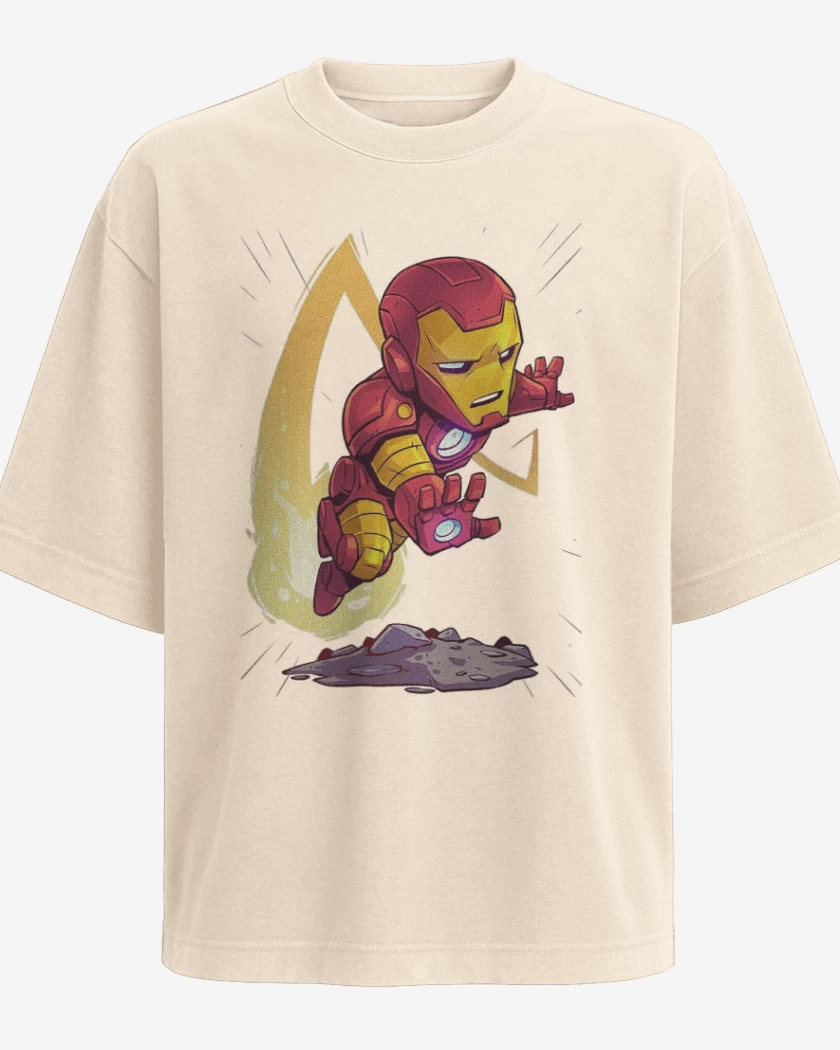 Polera Oversize Chibi Iron Man
