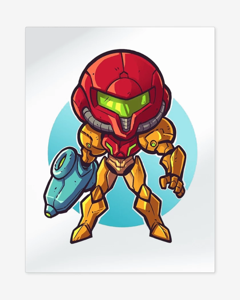Print metalico Chibi Metroid