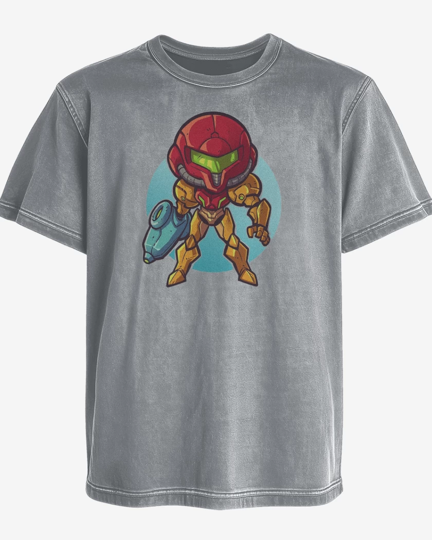 Polera desgastada Chibi Metroid