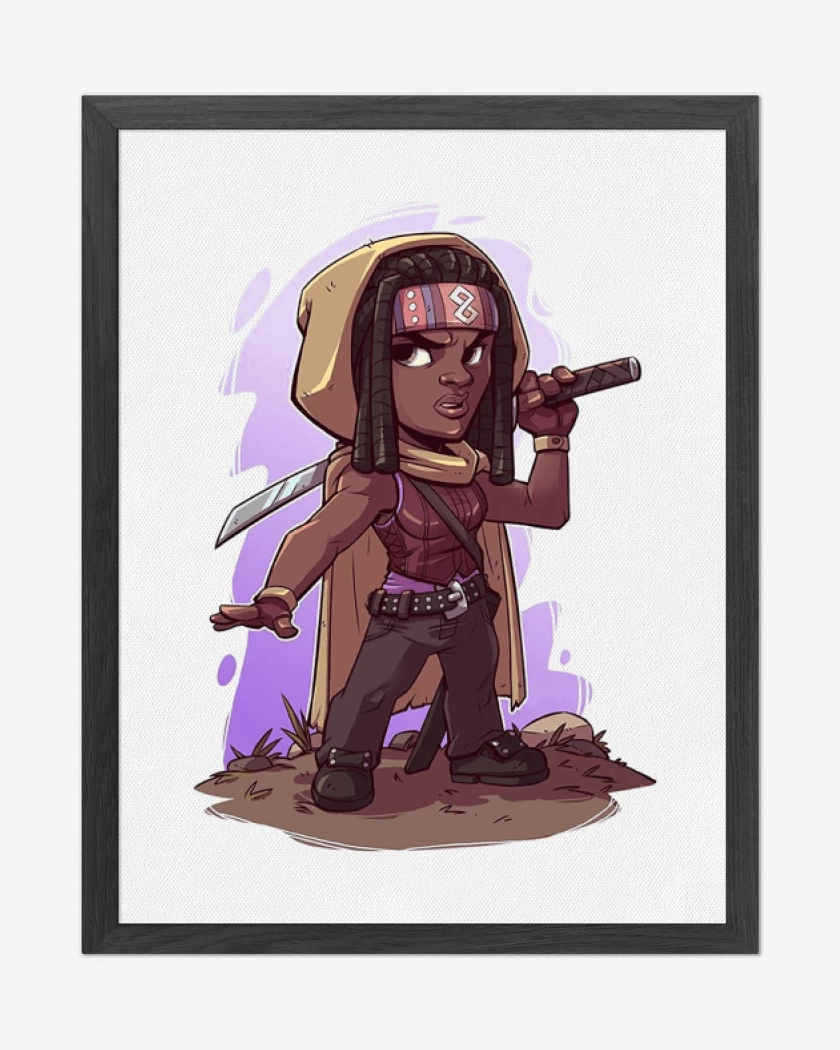 Cuadro decorativo Blanco de Chibi Michonne