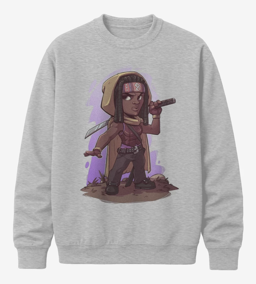 Poleron polo Gris Melange de Chibi Michonne