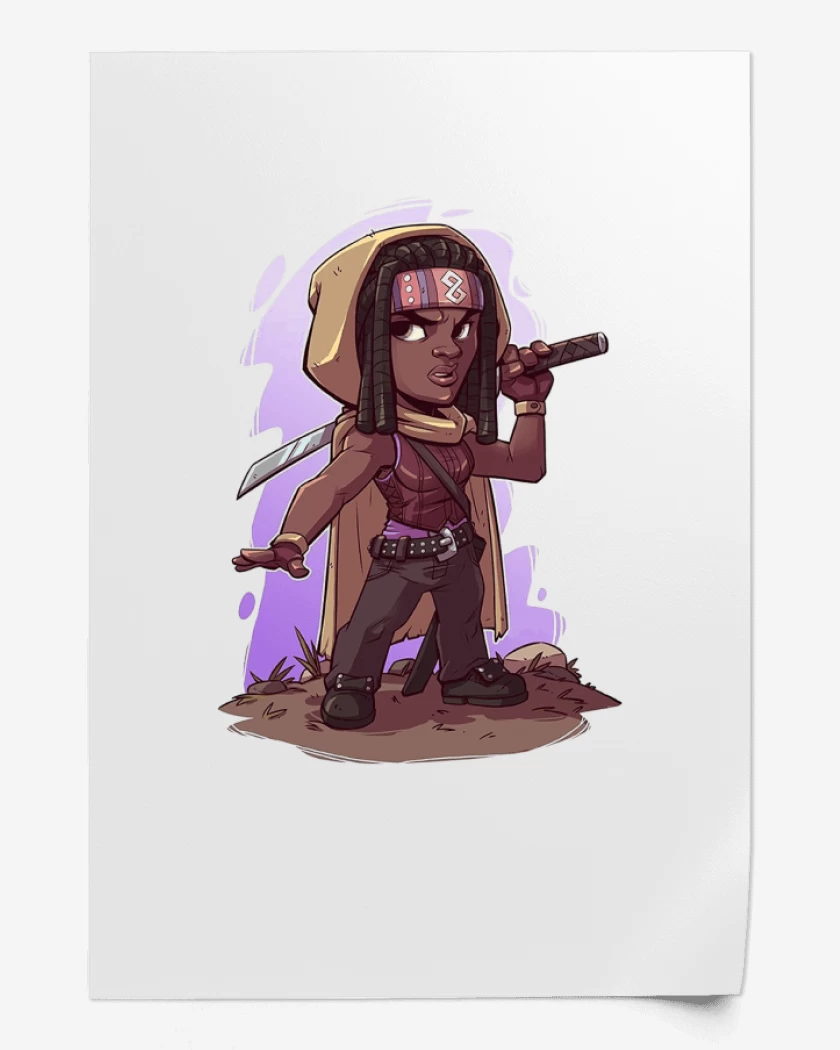 Print Blanco de Chibi Michonne