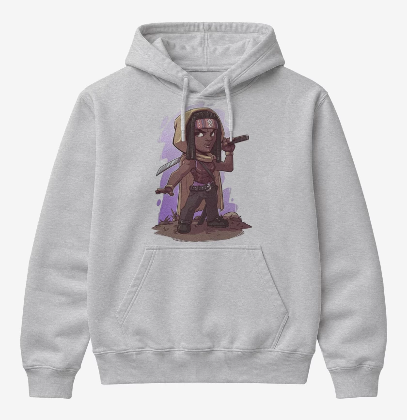 Poleron Canguro básico Gris Melange de Chibi Michonne