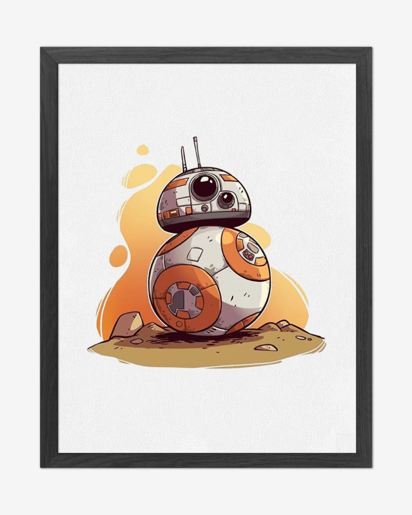 Cuadro decorativo Blanco de Chibi BB8