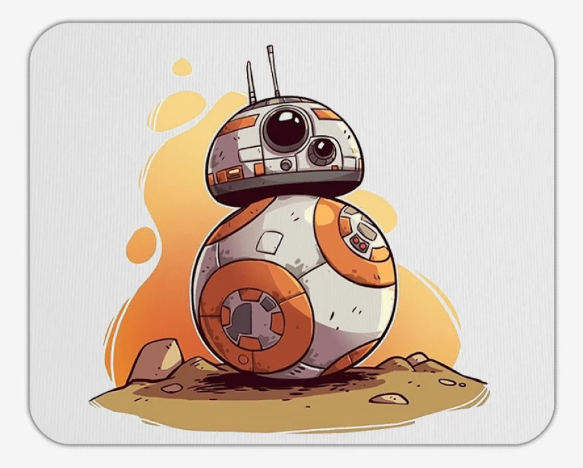Mousepad Blanco de Chibi BB8