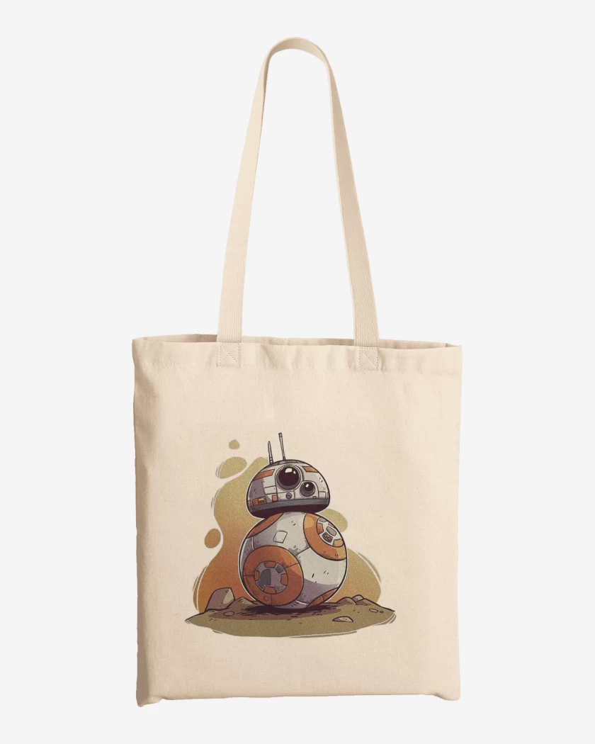 Totebag Blanco de Chibi BB8