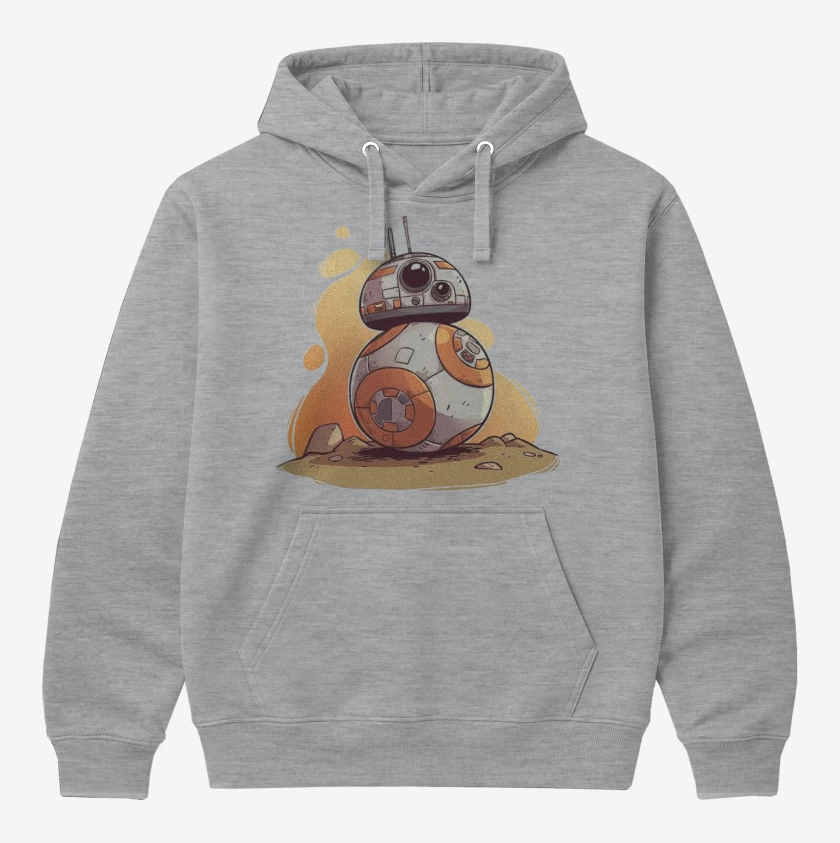 Polerón Canguro Gris Melange de Chibi BB8