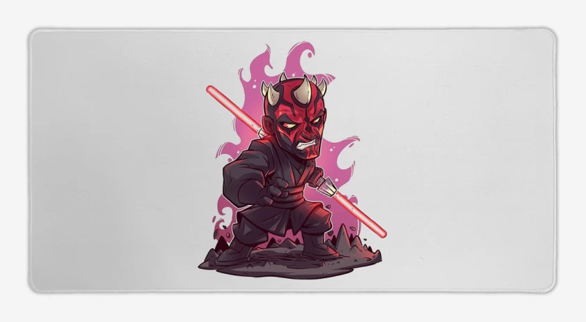 Mouse pad Gamer Blanco de Chibi Dath Maul