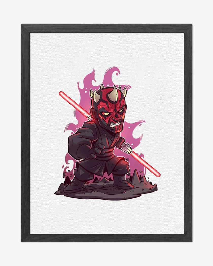 Cuadro decorativo Blanco de Chibi Dath Maul
