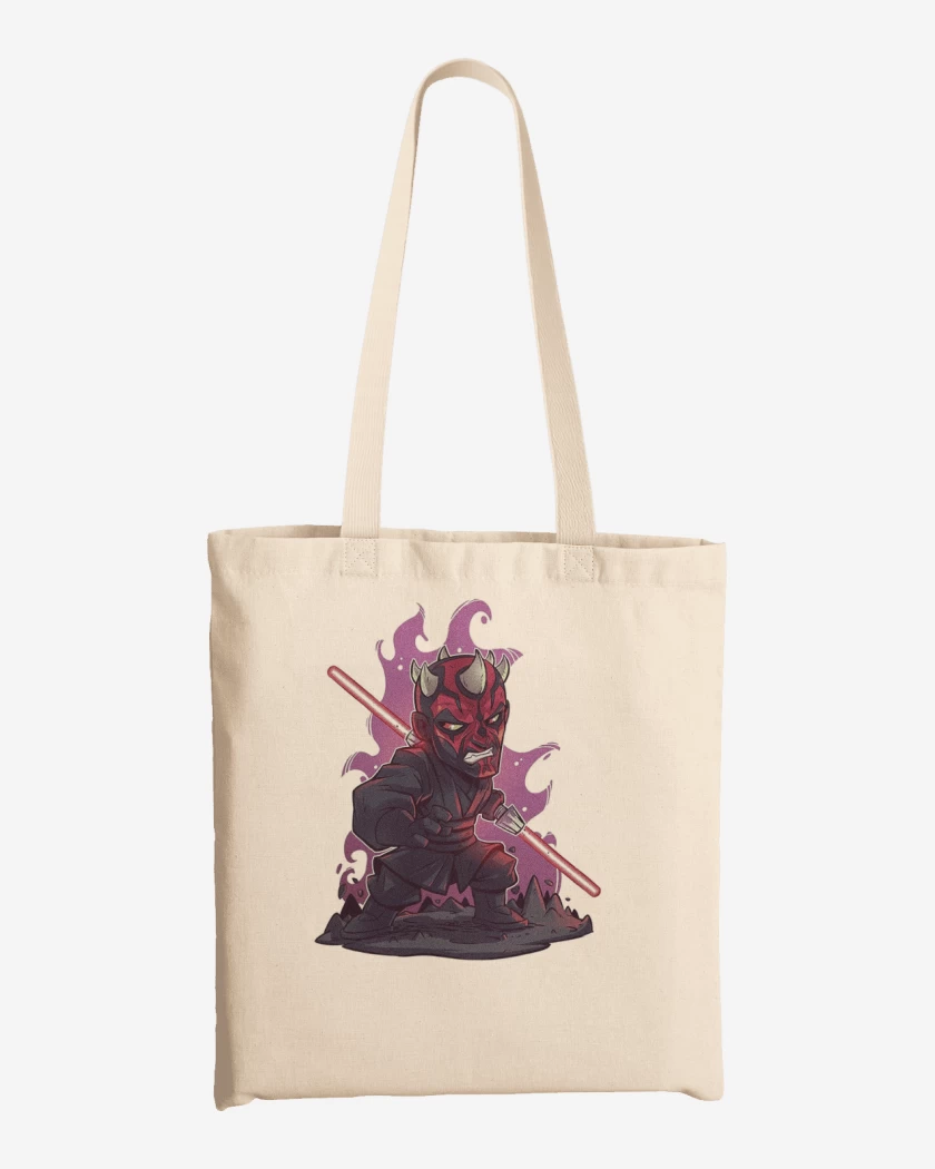 Totebag Blanco de Chibi Dath Maul