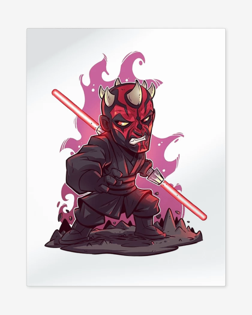 Print metalico Blanco de Chibi Dath Maul