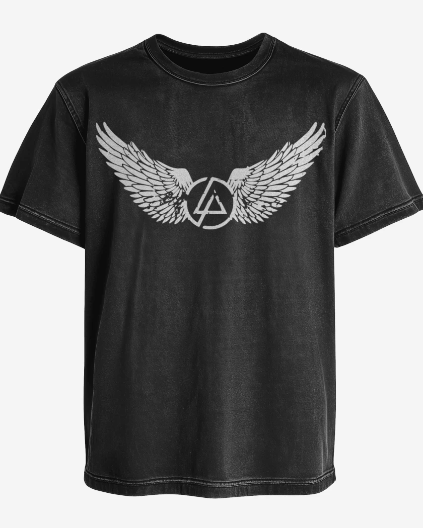 Polera desgastada Negro de Alas