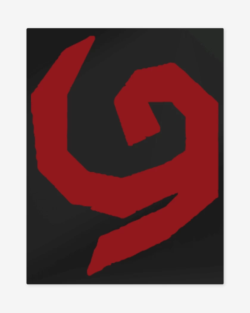 Print metalico Negro de The Legend Of Zelda - Kokiri Shield