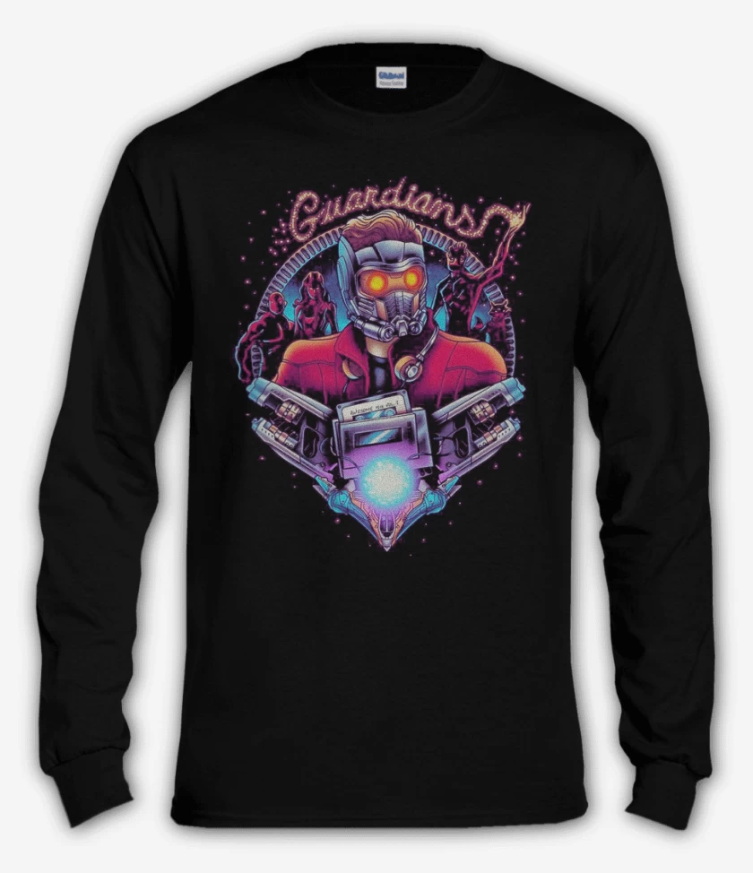 Polera manga larga Negro de Guardianes de la Galaxia