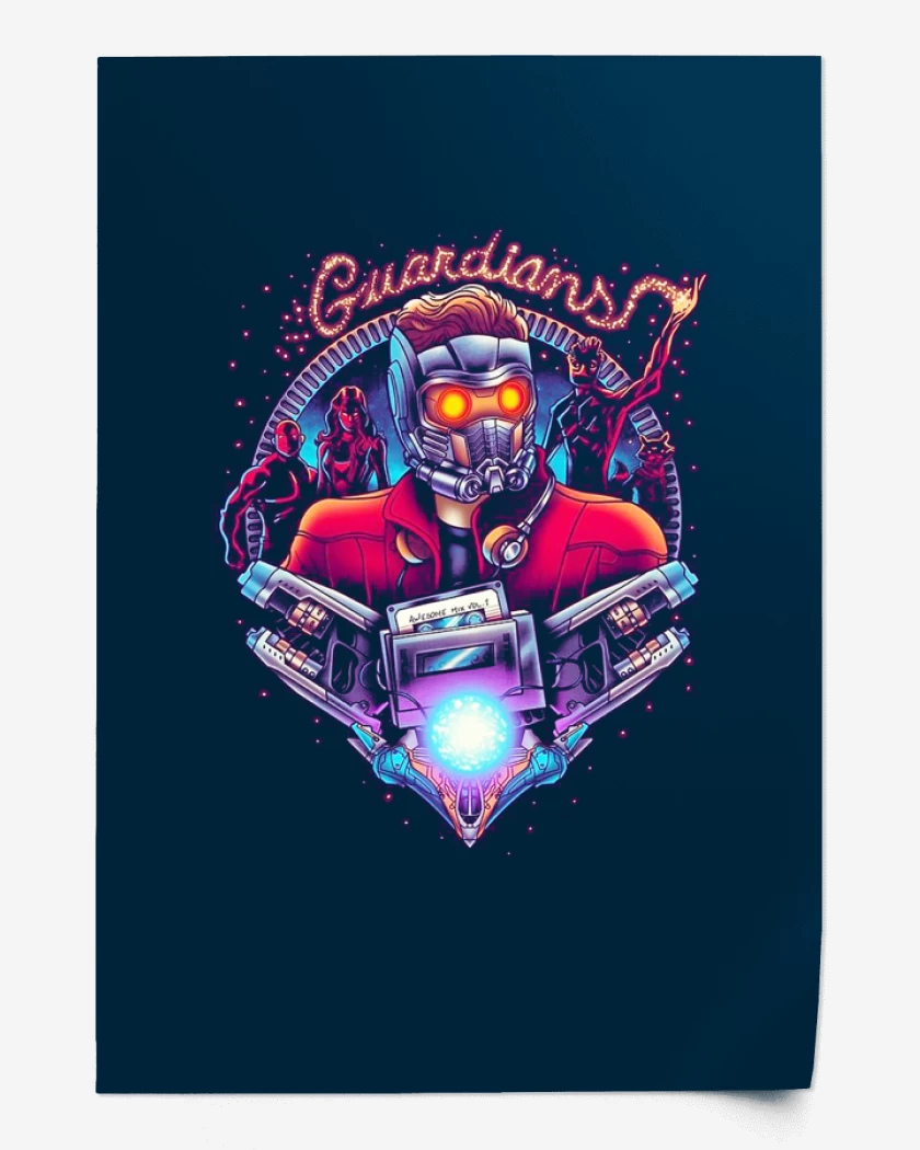 Print Azul Marino de Guardianes de la Galaxia