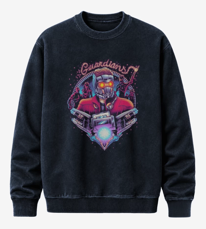 Poleron Polo Acid Wash Azul Marino de Guardianes de la Galaxia