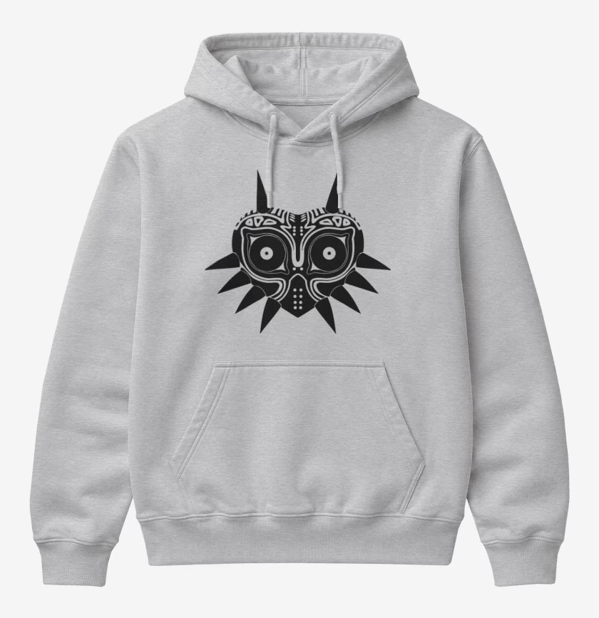 Poleron Canguro básico Gris Melange de The Legend Of Zelda - Majoras Mask