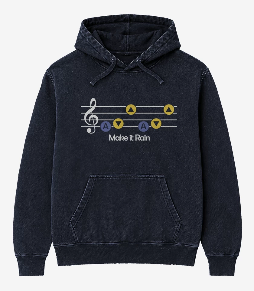 Poleron Canguro Acid Wash The Legend Of Zelda - Make it Rain