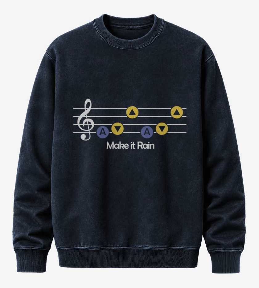 Poleron Polo Acid Wash Azul Marino de The Legend Of Zelda - Make it Rain